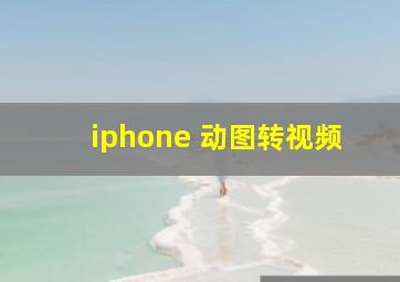 iphone 动图转视频